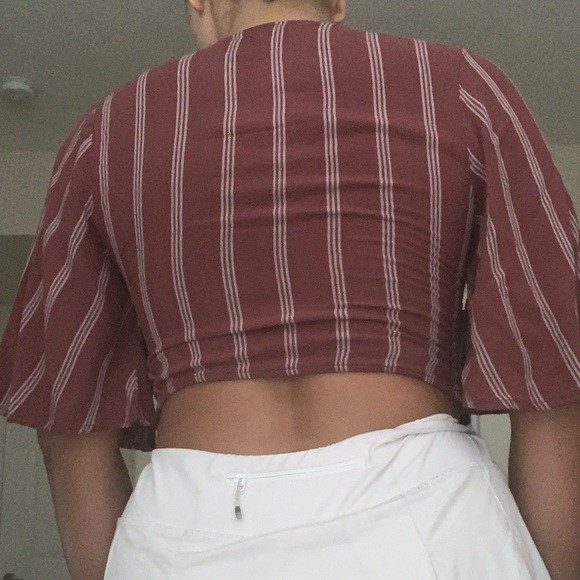 Red & White Tie Top - Picture 4 of 5